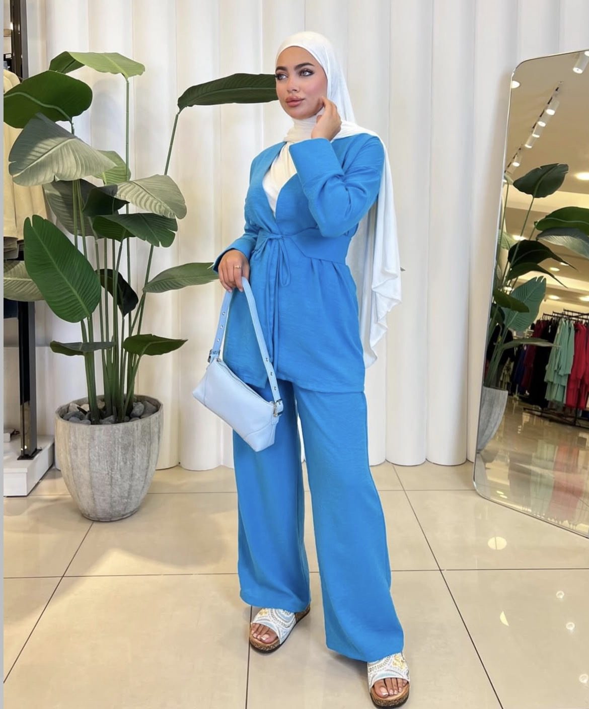 Belted Linen Set