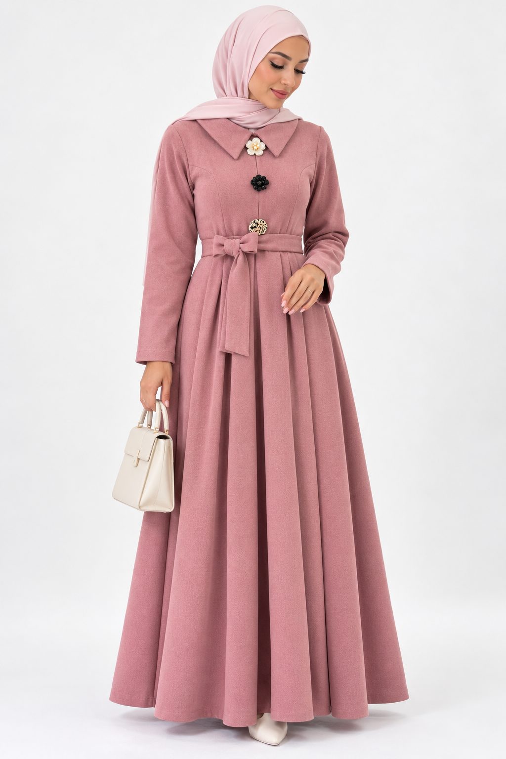 3 Pins Twill Dress