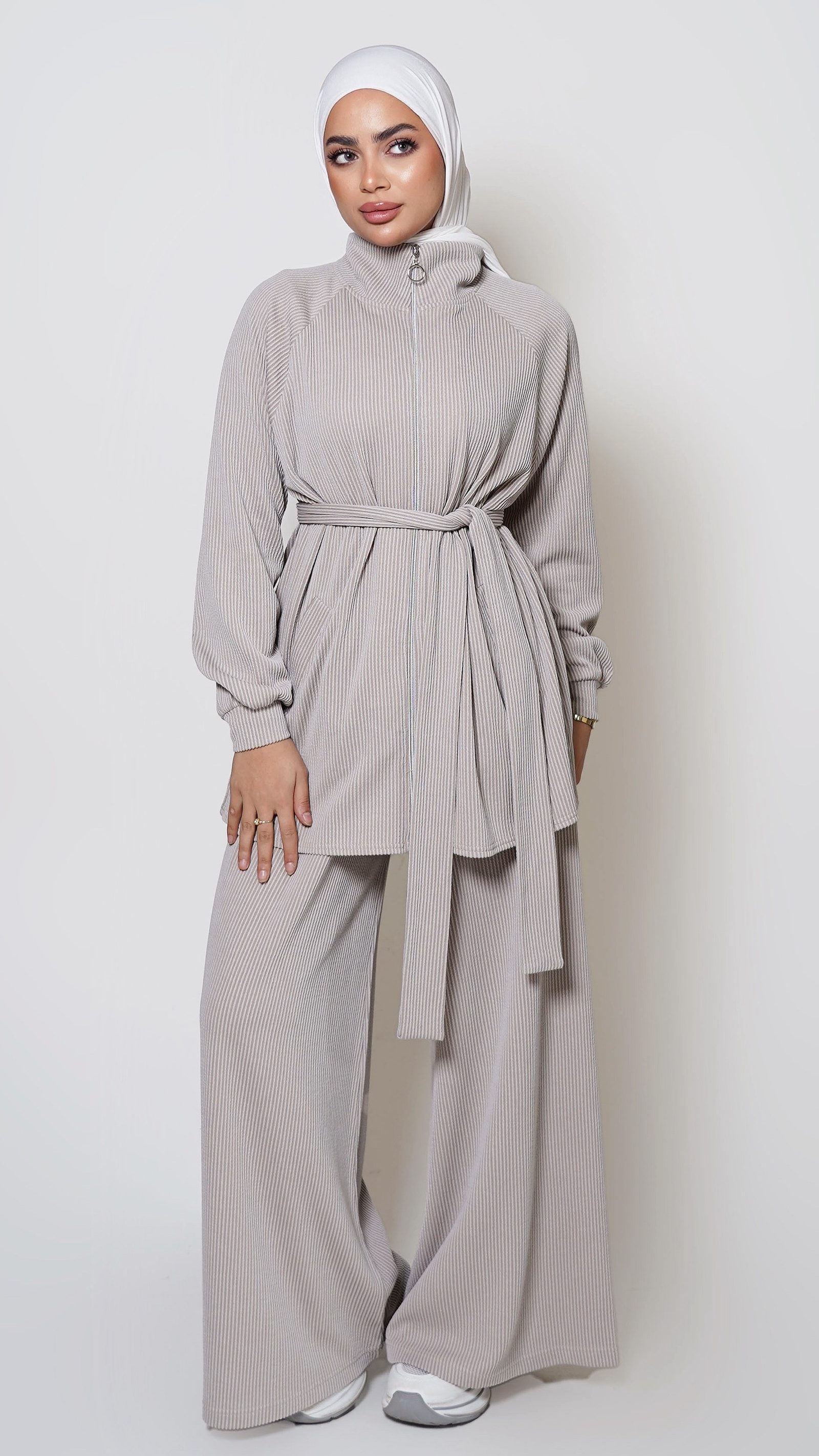 Aura Ribbed Zipper Set