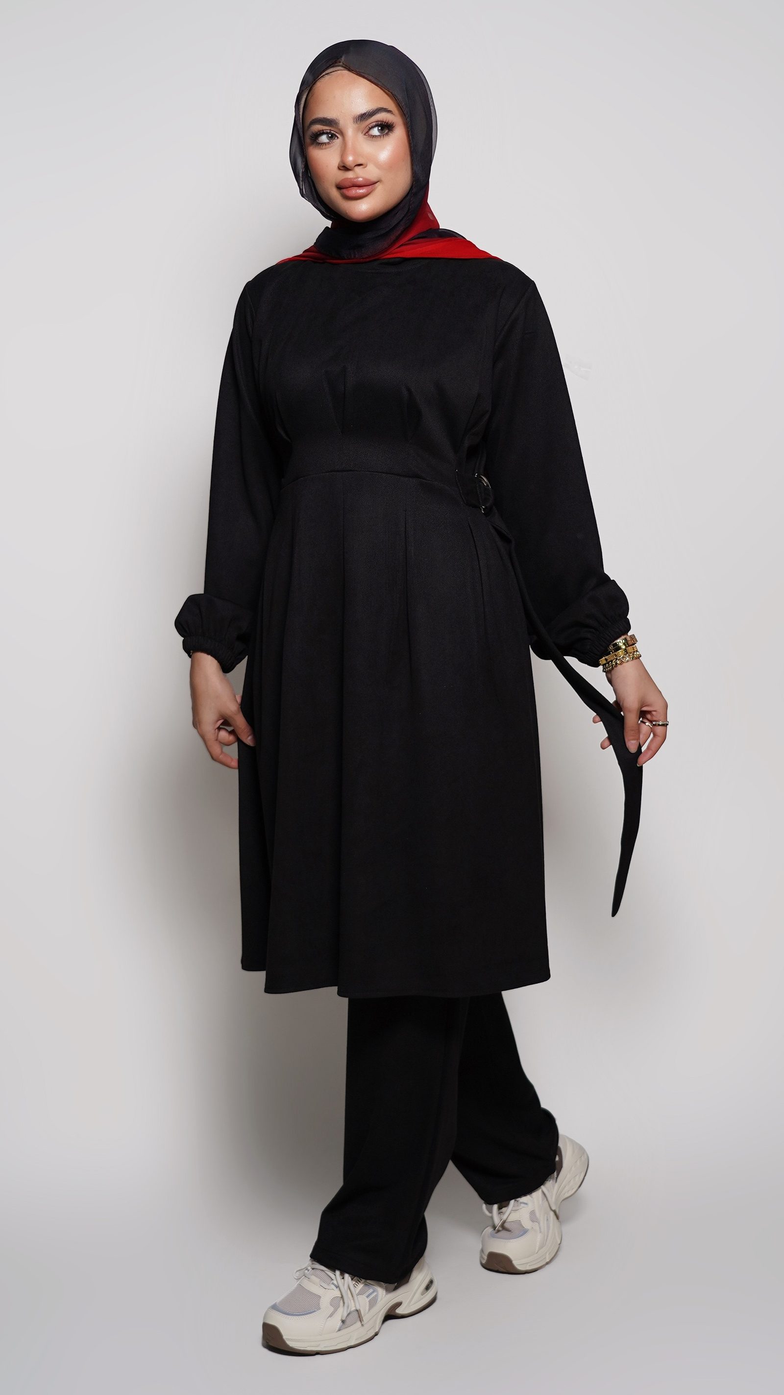 Long Twill Side Tie Belt