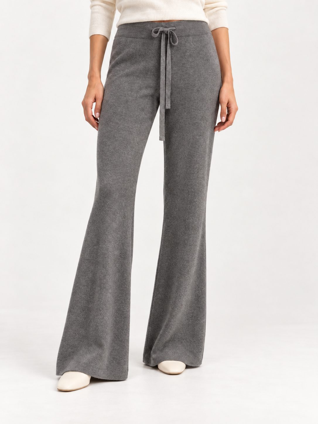 Flared Wool Pants